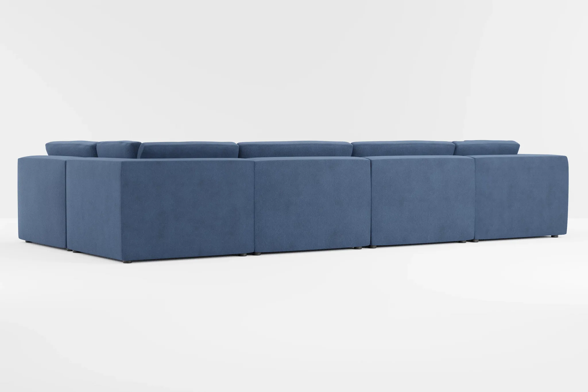 Destin Revenue Dark Blue Fabric 8-piece Pit Sectional