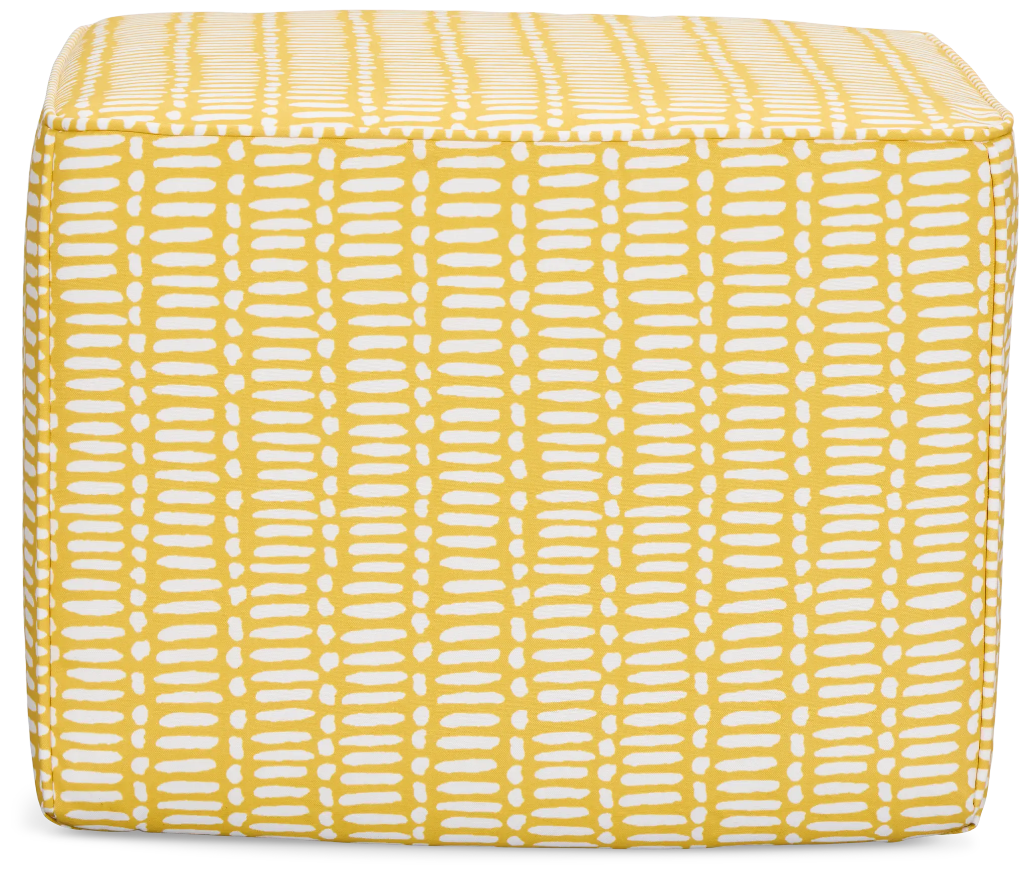 Deja Yellow Fabric Accent Pouf Deja Yellow Fabric Accent Pouf