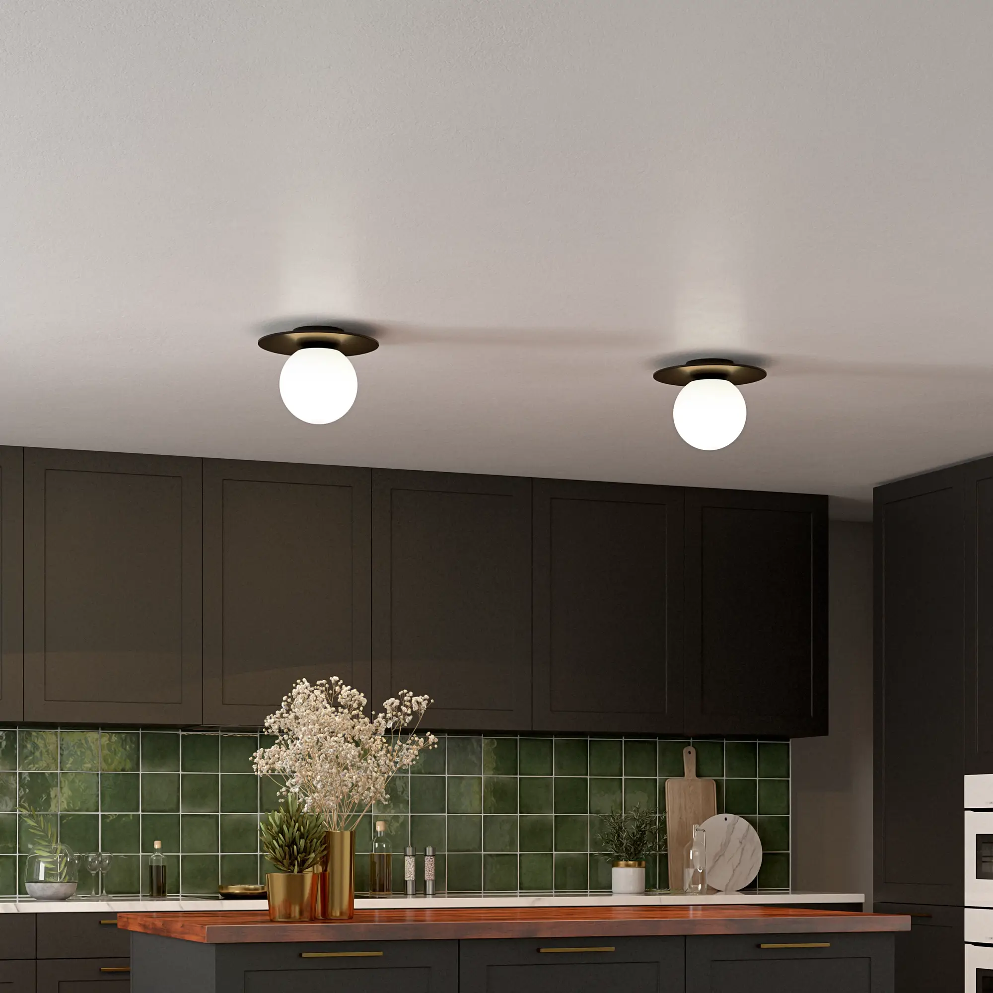 Sayer Black Semi Flush Mounted Light Sayer Black Semi Flush Mounted Light