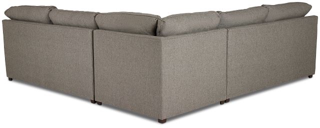 Asheville Brown Fabric Small Two-arm Sectional (4)