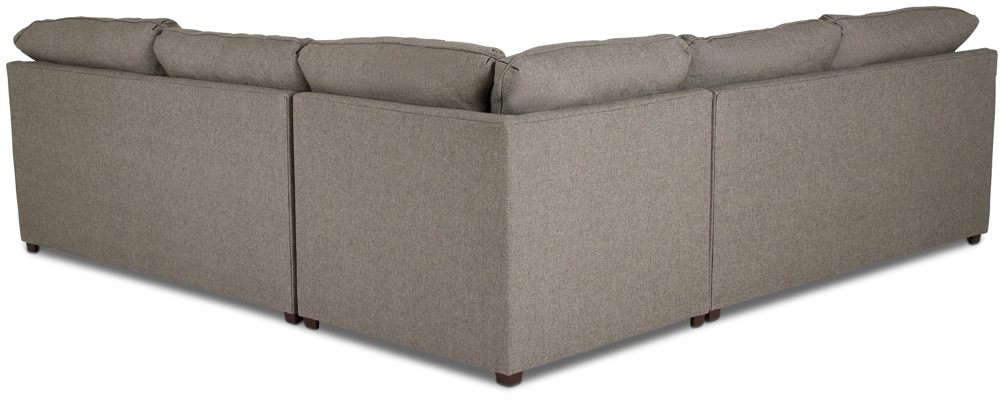 Asheville Brown Fabric Small Two-arm Sectional