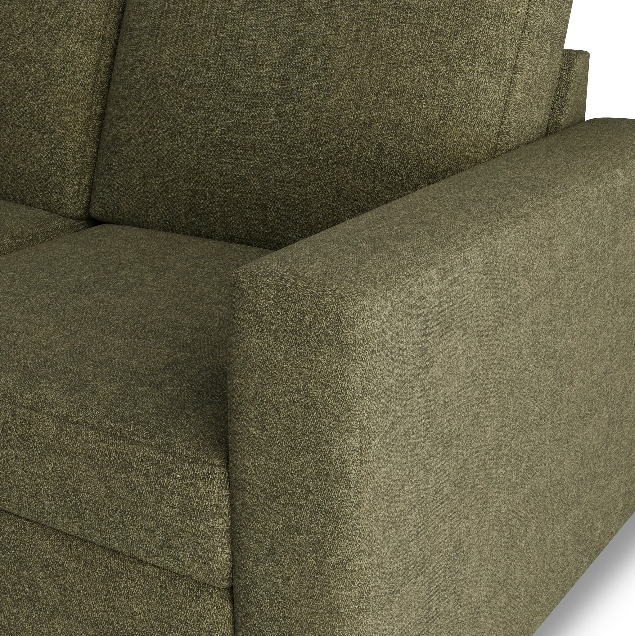 Citymod Green Fabric Small Two-arm Sectional