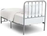 Rory Gray Metal Panel Bed