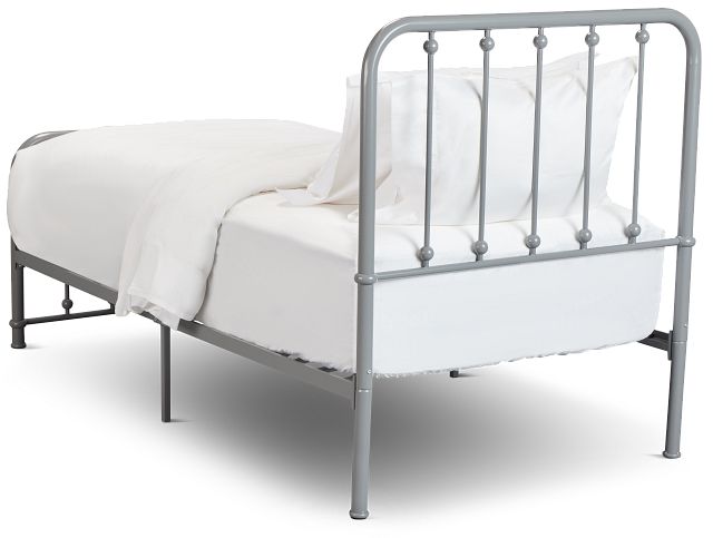 Rory Gray Metal Panel Bed