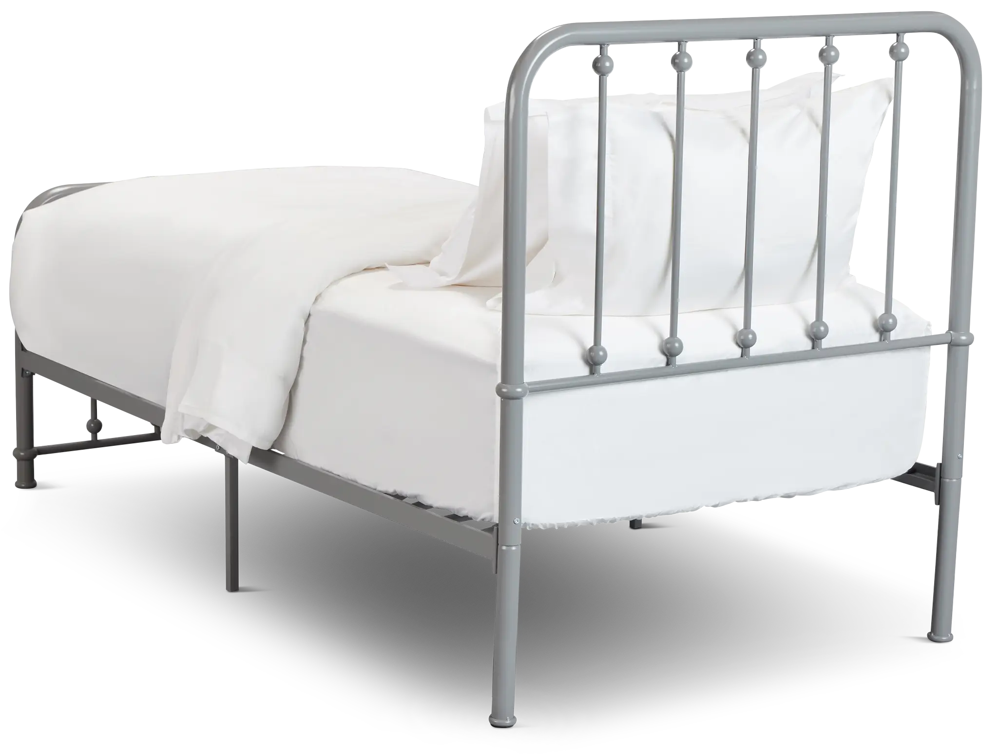 Rory Gray Metal Panel Bed Rory Gray Metal Panel Bed