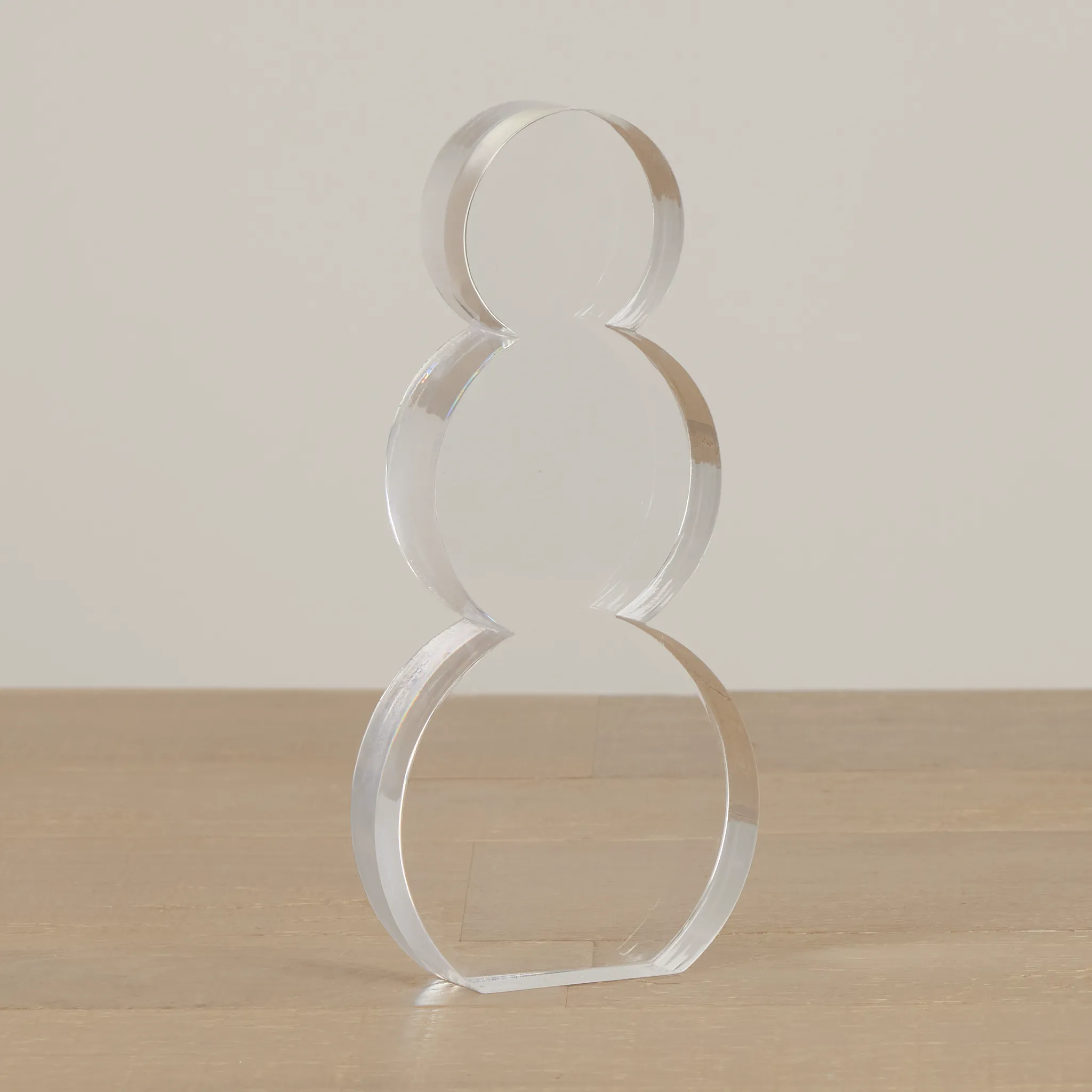 Snowman Clear Large Sculpture