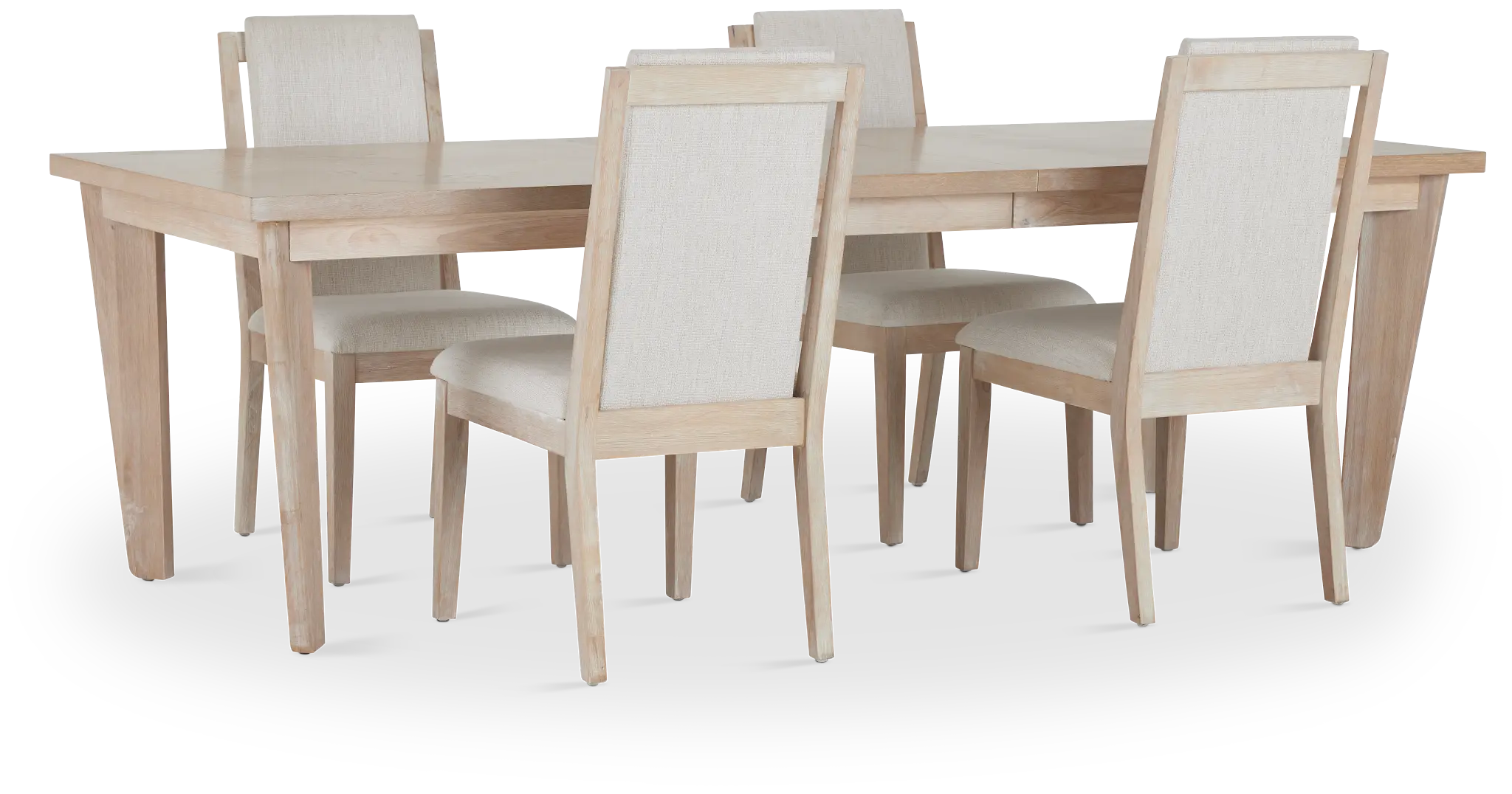 Boca Grande Light Tone Rectangular Table & 4 Upholstered Chairs Boca Grande Light Tone Rectangular Table & 4 Upholstered Chairs