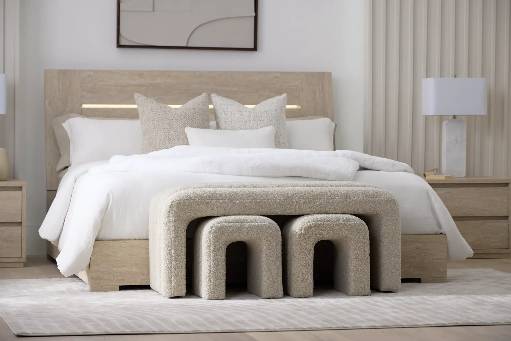 Kindra Beige Bench Kindra Beige Bench