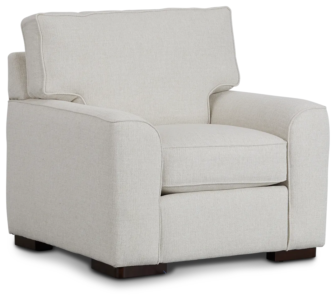 Austin White Fabric Chair