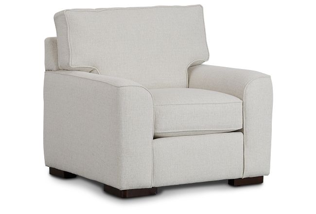 Austin White Fabric Chair