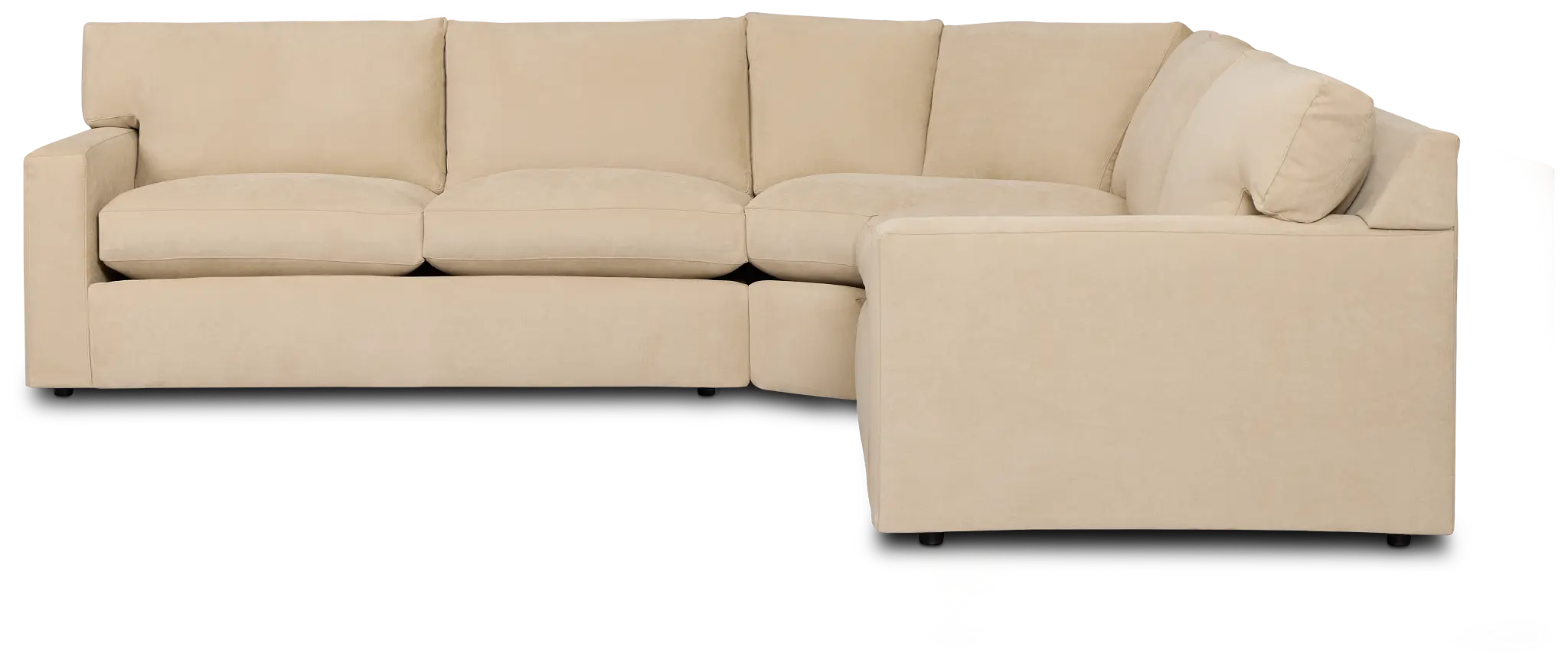 Hudson Beige Fabric Small 2-arm Wedge Sectional Hudson Beige Fabric Small 2-arm Wedge Sectional