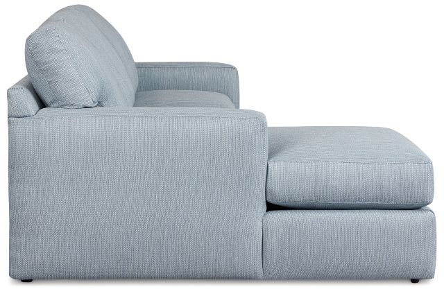 Rhodes Light Blue Fabric Left Chaise Sectional