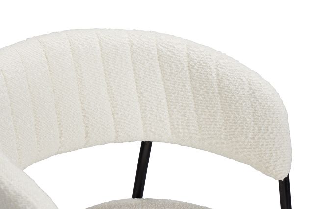 Fremont White Upholstered Arm Chair