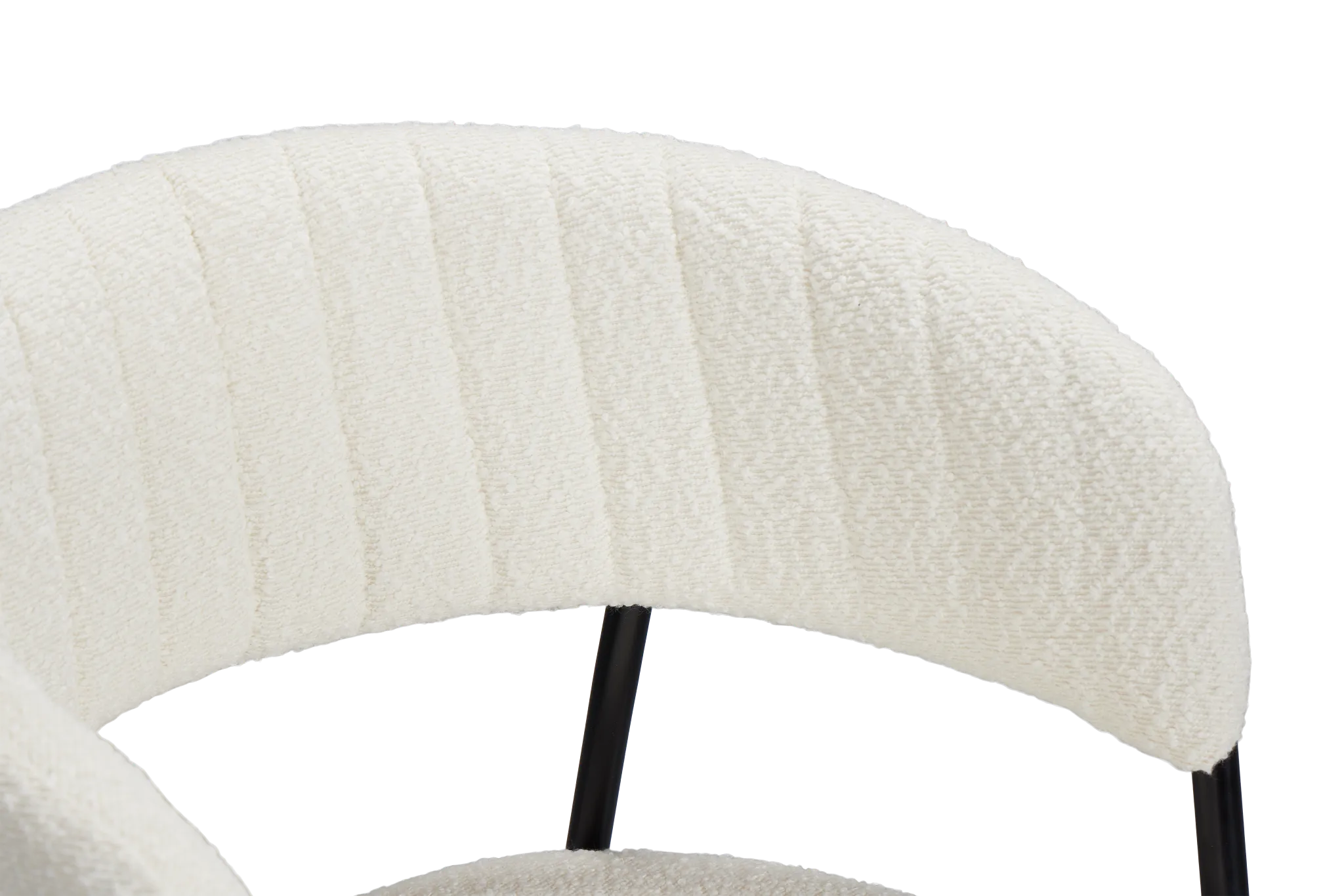 Fremont White Upholstered Arm Chair