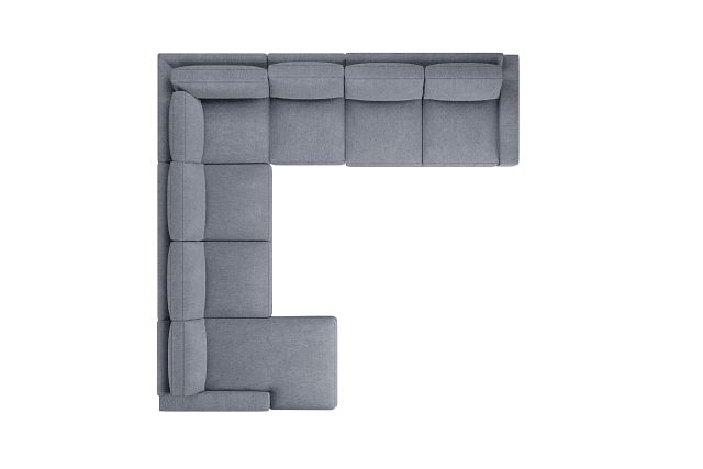 Edgewater Elevation Gray Large Left Chaise Sectional
