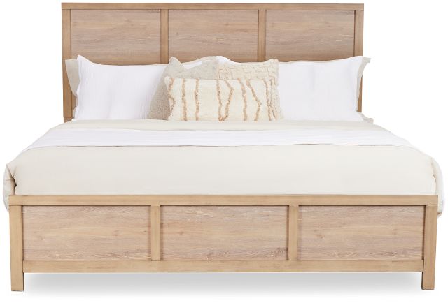 Layton Light Tone Panel Bed