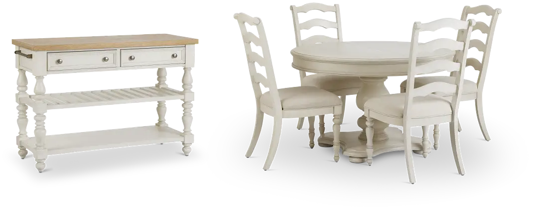 Savannah Ivory Round Dining Room Savannah Ivory Round Dining Room