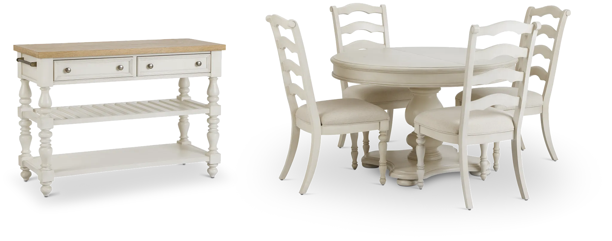 Savannah Ivory Round Dining Room