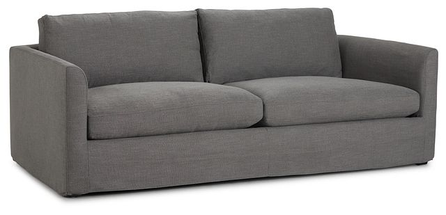Willow 89" Gray Fabric Sofa
