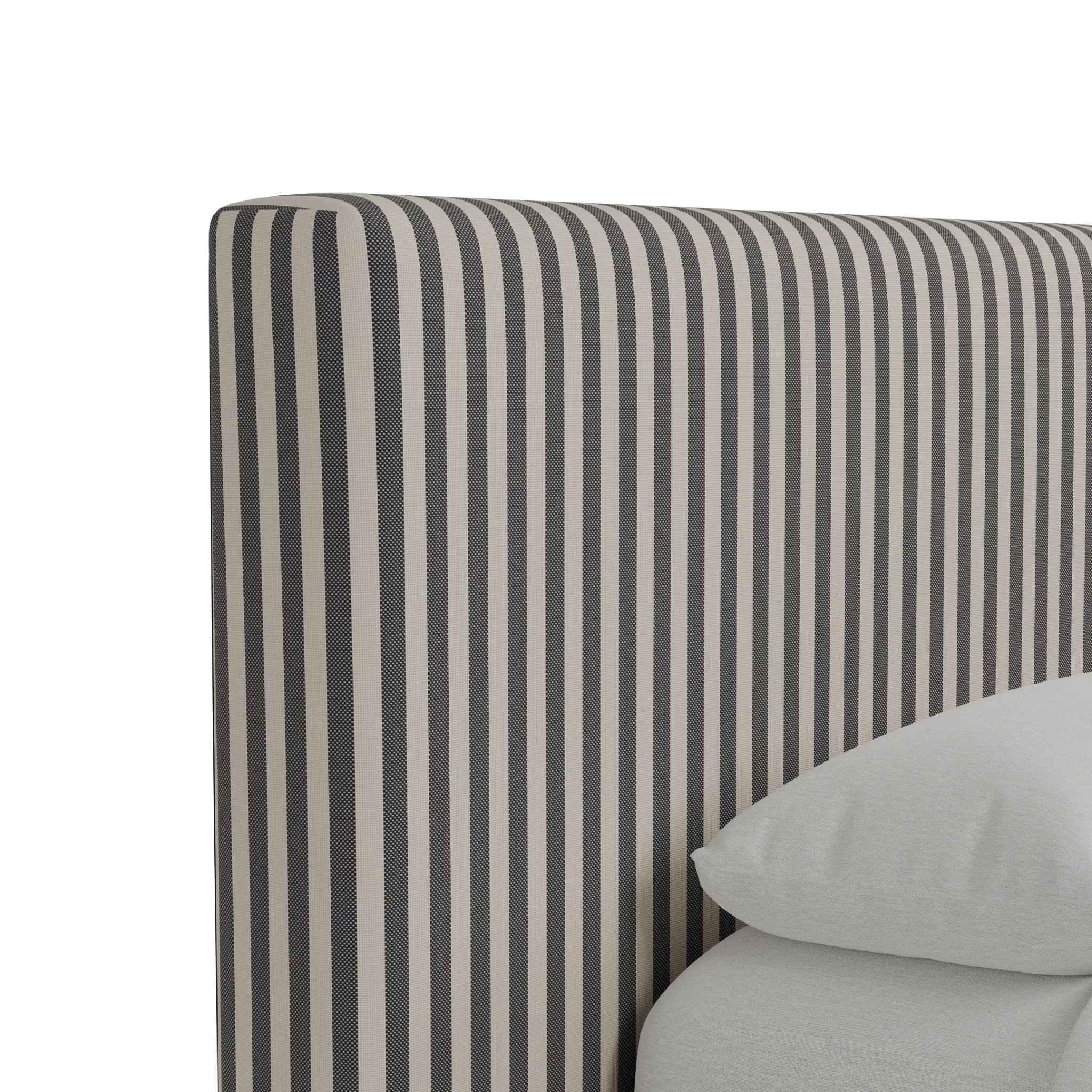 Grayton Sea Lane Dark Blue 44" Upholstered Platform Bed