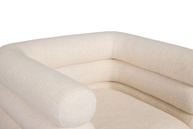 Celine Light Beige Fabric Swivel Accent Chair
