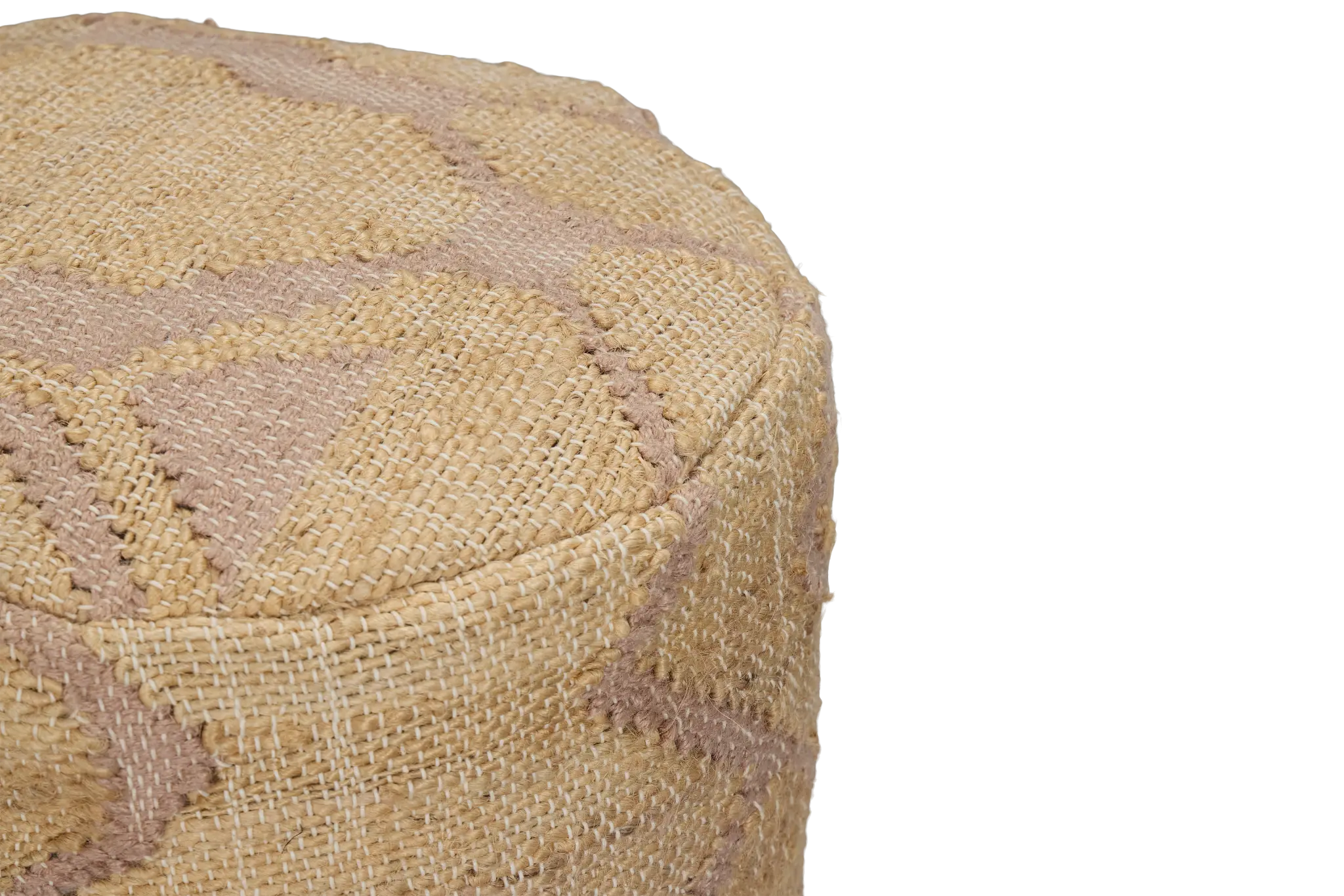 Haylen Light Brown Round Accent Pouf Haylen Light Brown Round Accent Pouf