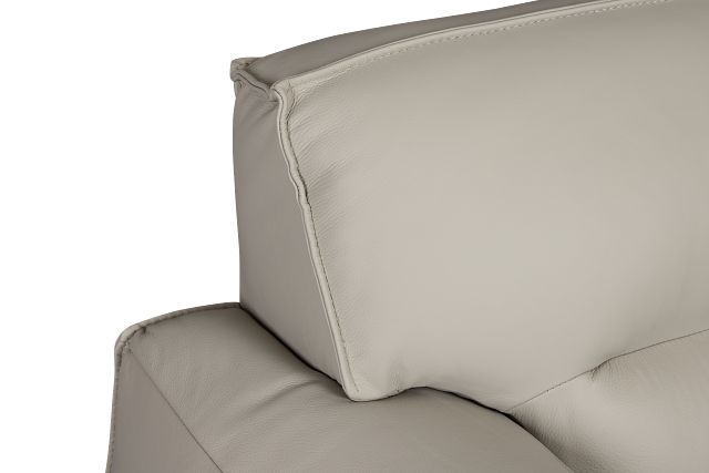 Blanca Gray Leather Swivel Chair