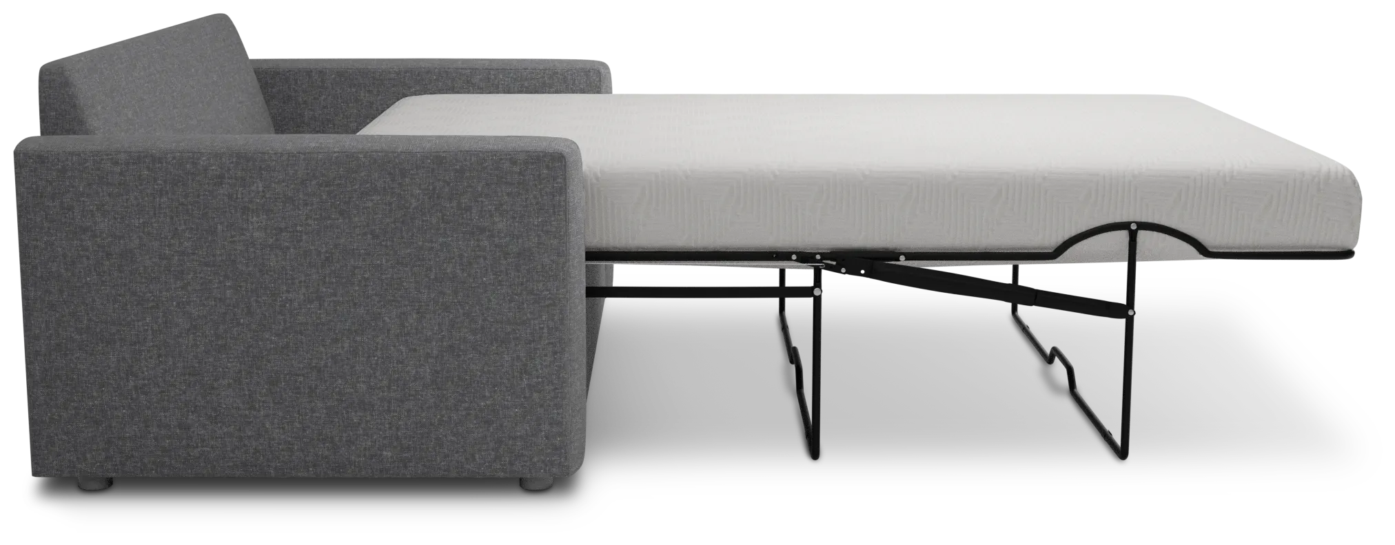 Siesta Delray Dark Gray Fabric Memory Foam Sleeper