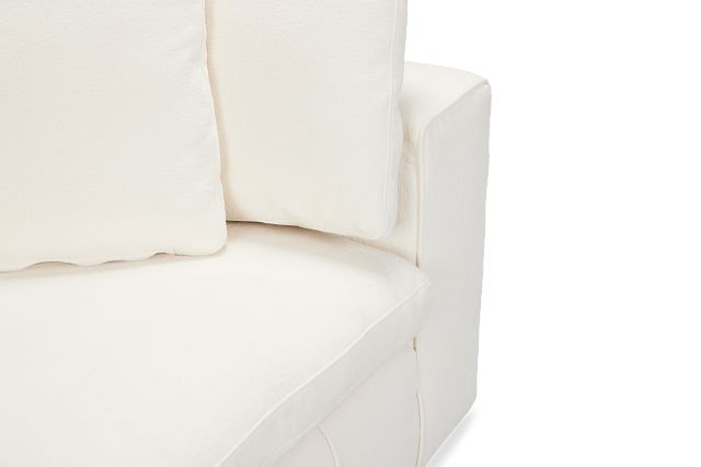 Cruz White Fabric Corner Chair