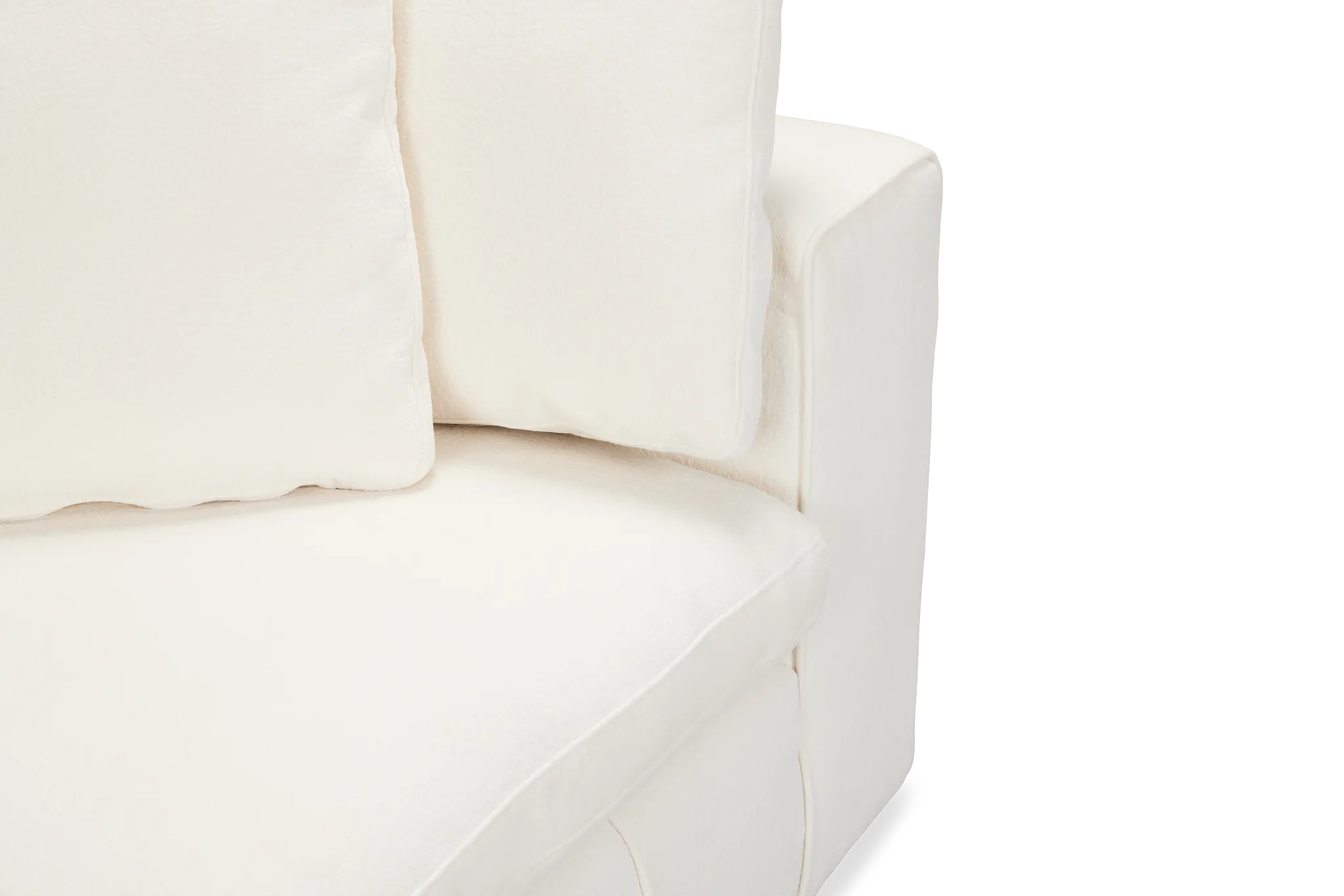 Cruz White Fabric Corner Chair
