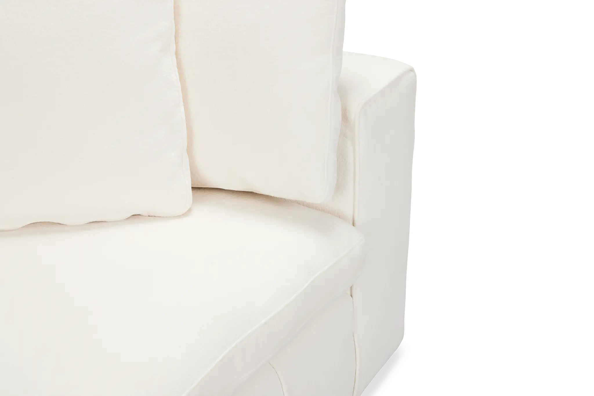 Cruz White Fabric Corner Chair Cruz White Fabric Corner Chair