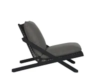Logan Black Accent Chair With Dark Gray Cushions