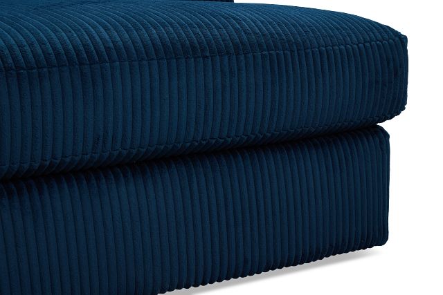 Charlie Dark Blue Fabric Small Right Chaise Sectional