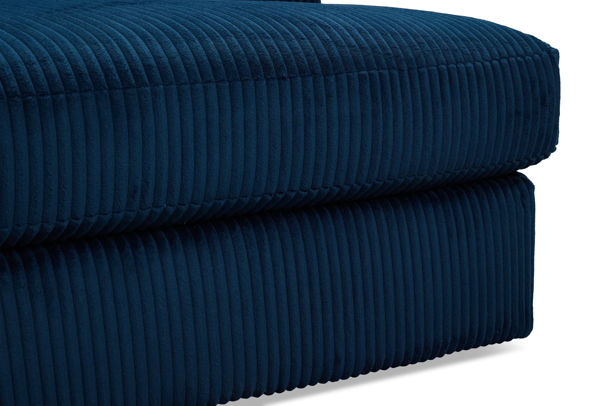 Charlie Dark Blue Fabric Small Right Chaise Sectional