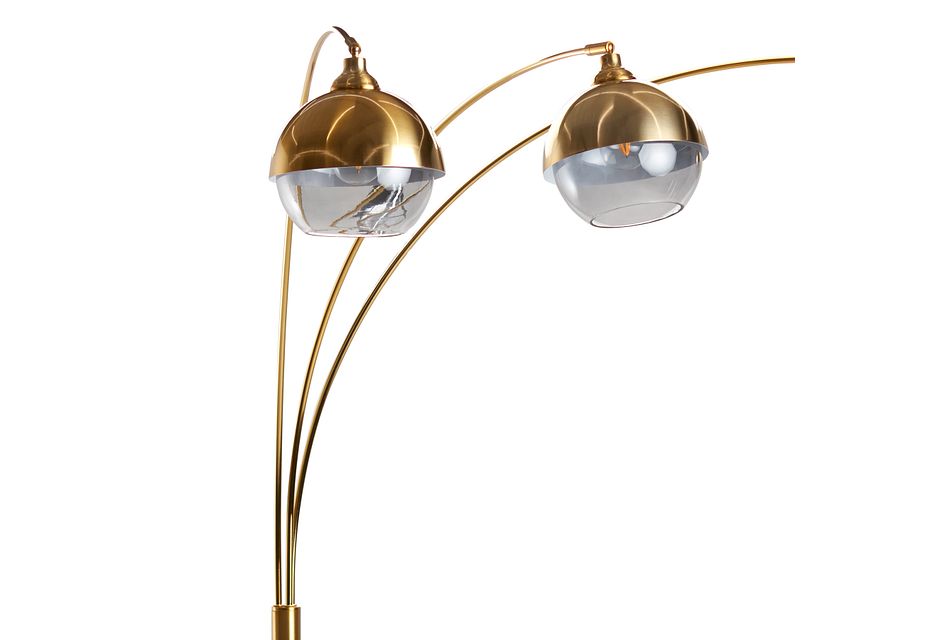 Khia Gold Metal Arc Floor Lamp Home Accents Lighting City