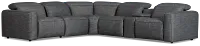 Ryland Dark Gray Fabric Medium Triple Power 2-arm Sectional