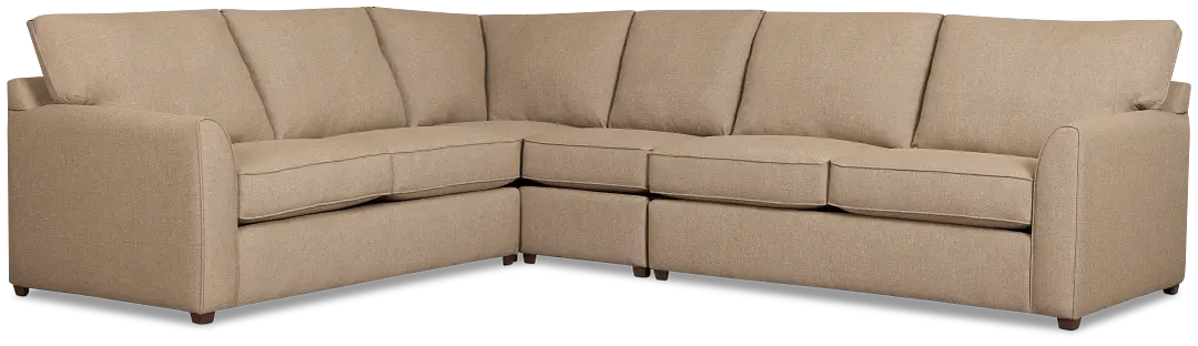Tate Brown Fabric Medium Two-arm Sectional Tate Brown Fabric Medium Two-arm Sectional