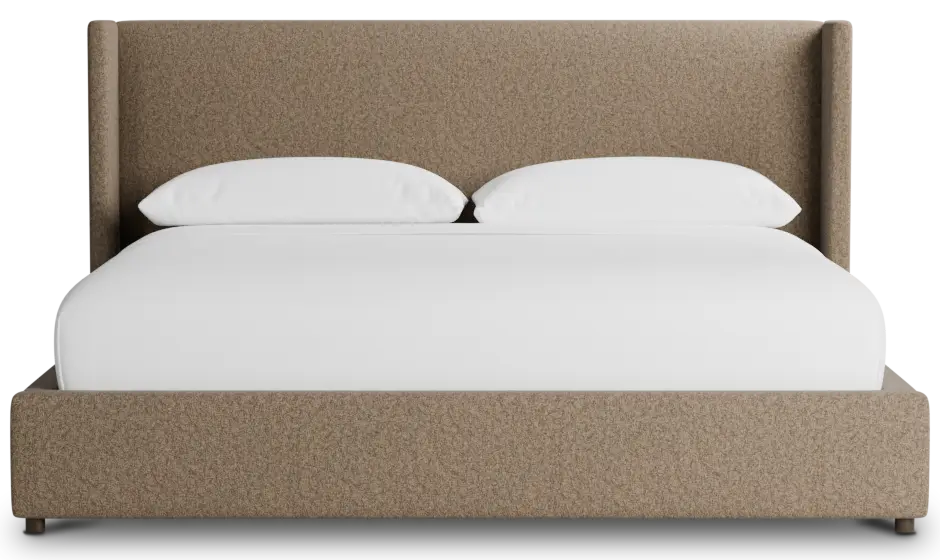 Captiva Merino Brown 48" Upholstered Shelter Bed Captiva Merino Brown 48" Upholstered Shelter Bed