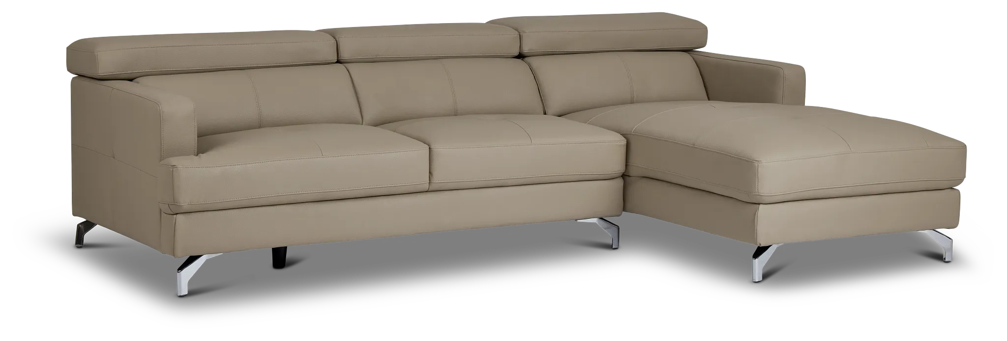 Marquez Taupe Micro Right Chaise Sectional