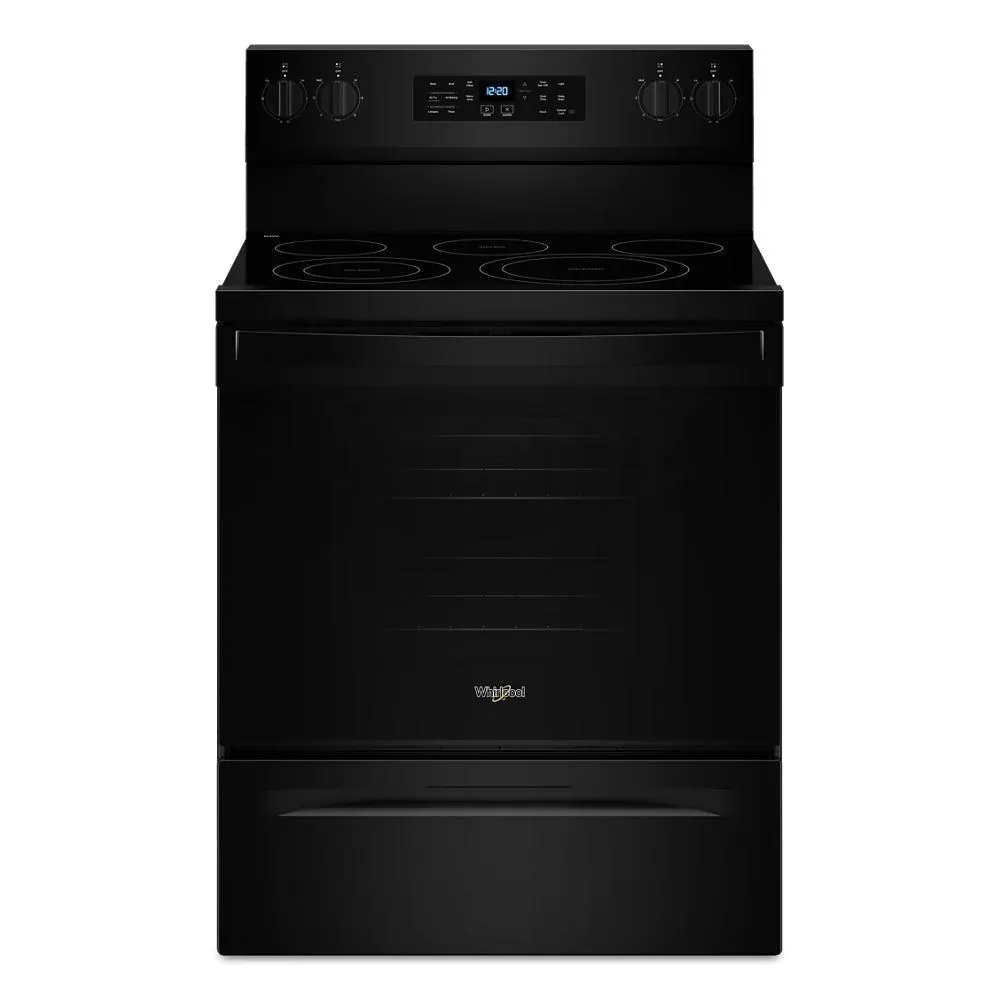 Whirlpool 5030 Series Black Electric Range