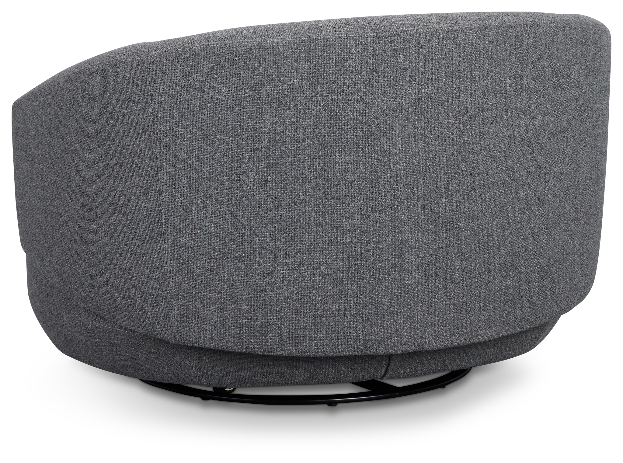 Chrisley Dark Gray Fabric Swivel Accent Chair