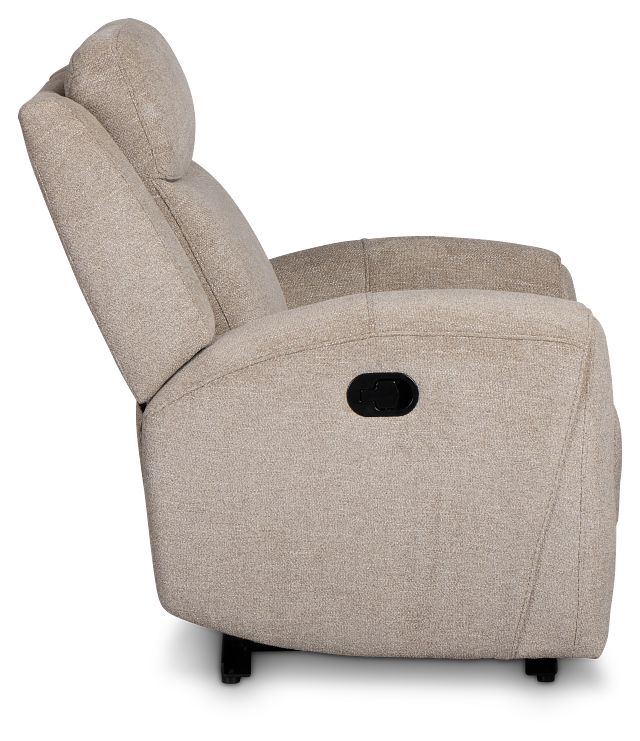 Walker Beige Fabric Recliner