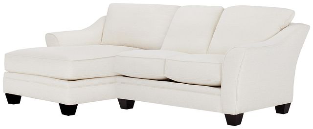 Avery White Fabric Left Chaise Sectional (0)