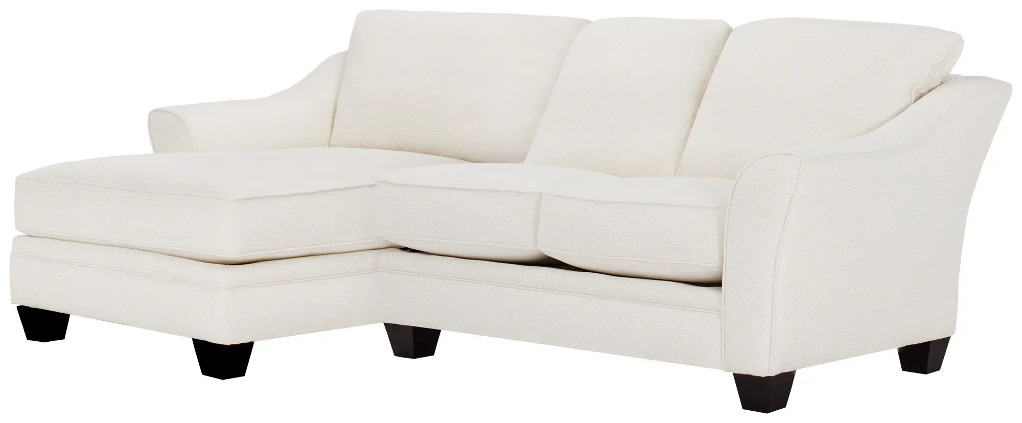 Avery White Fabric Left Chaise Sectional Avery White Fabric Left Chaise Sectional