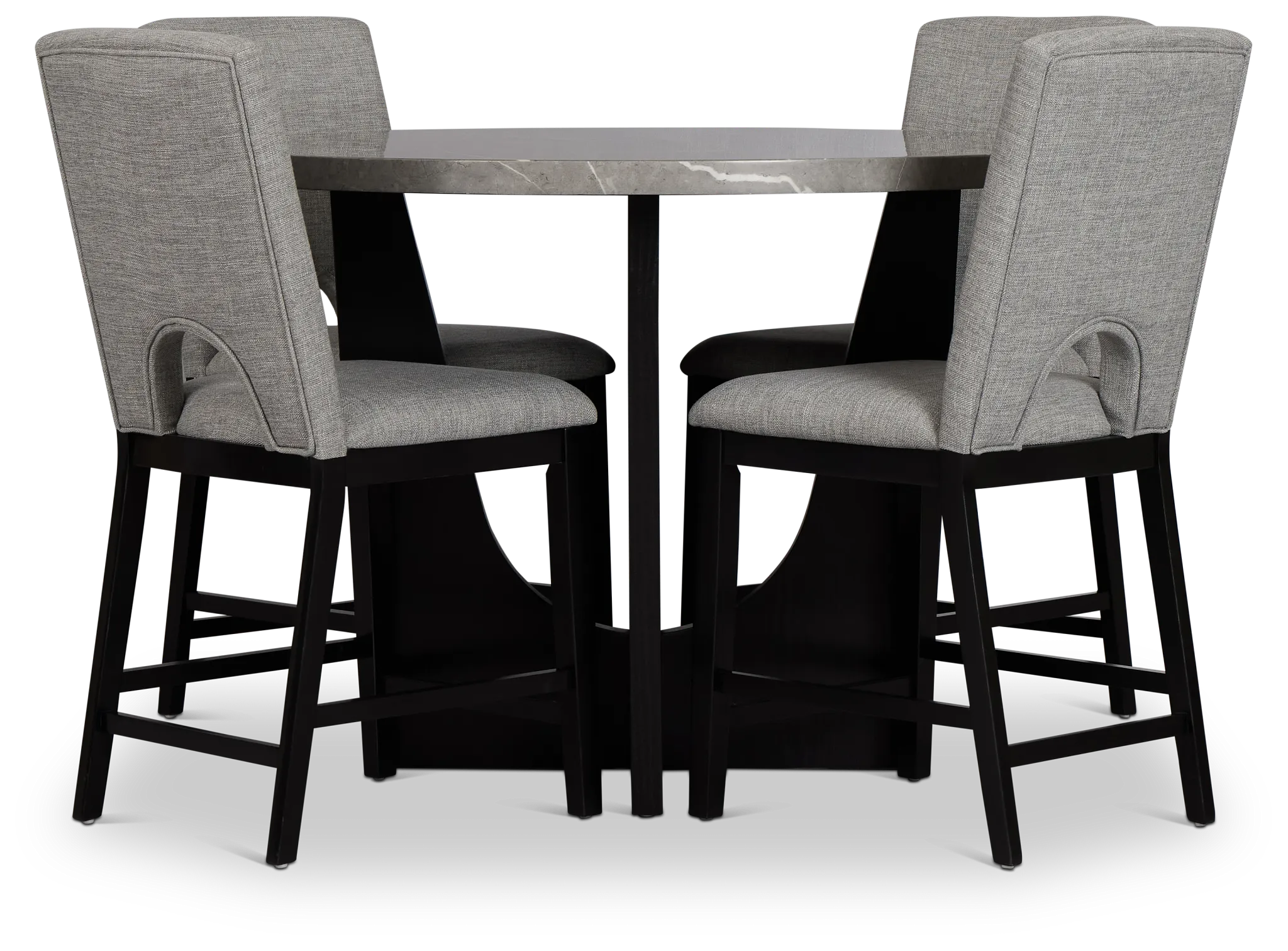 Oxford Two-tone High Table & 4 Upholstered Barstools