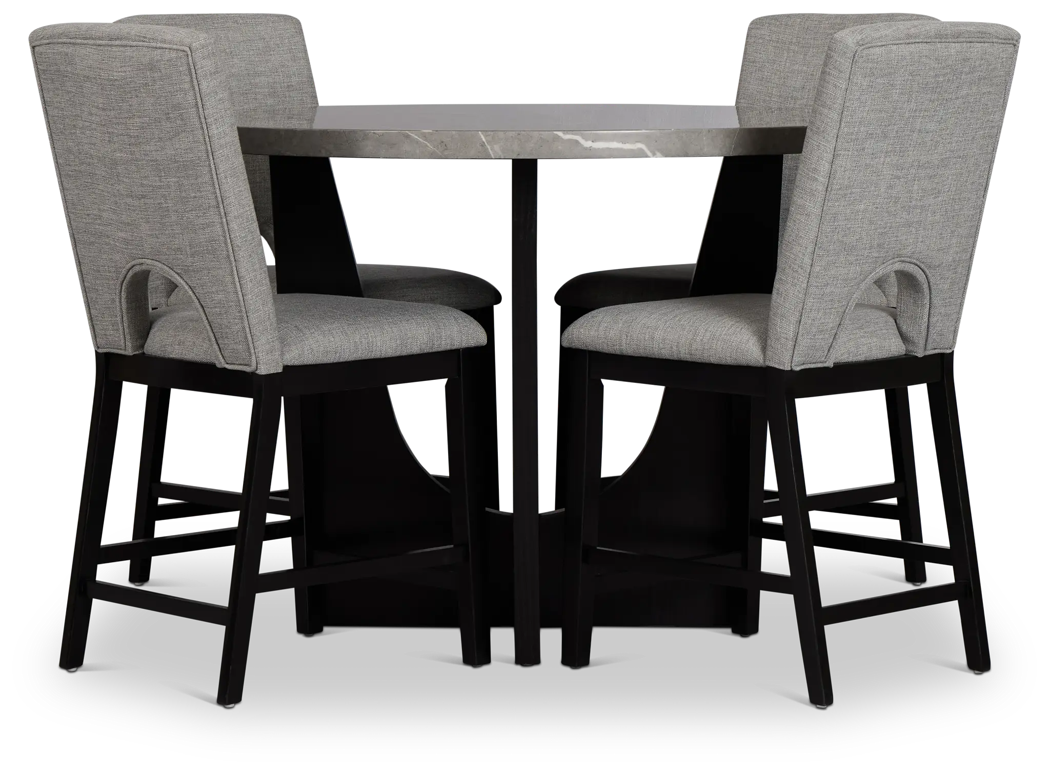 Oxford Two-tone High Table & 4 Upholstered Barstools Oxford Two-tone High Table & 4 Upholstered Barstools