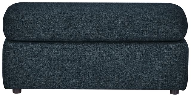 Noah Dark Blue Fabric Ottoman