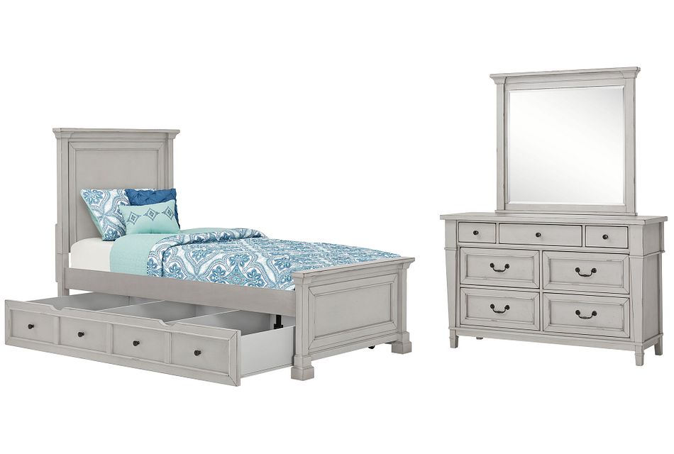 Stoney Gray Panel Storage Bedroom Baby Kids Bedroom Sets City Furniture