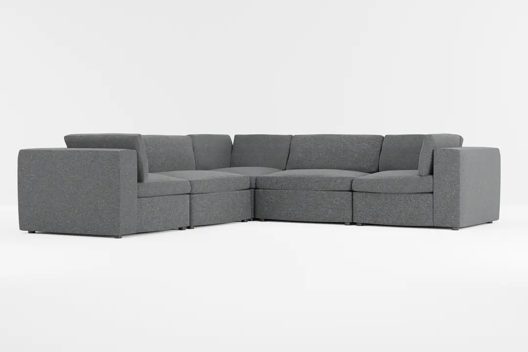Destin Delray Dark Gray Fabric 5-piece Modular Sectional Destin Delray Dark Gray Fabric 5-piece Modular Sectional
