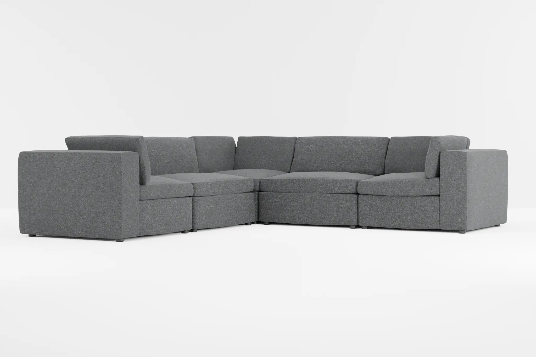 Destin Delray Dark Gray Fabric 5-piece Modular Sectional Destin Delray Dark Gray Fabric 5-piece Modular Sectional